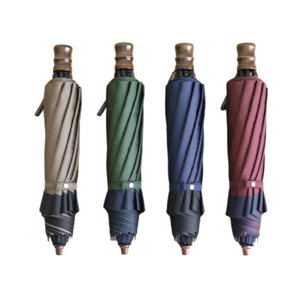 甲州織物 橘 縮骨遮 Koshu-ori Folding Umbrella